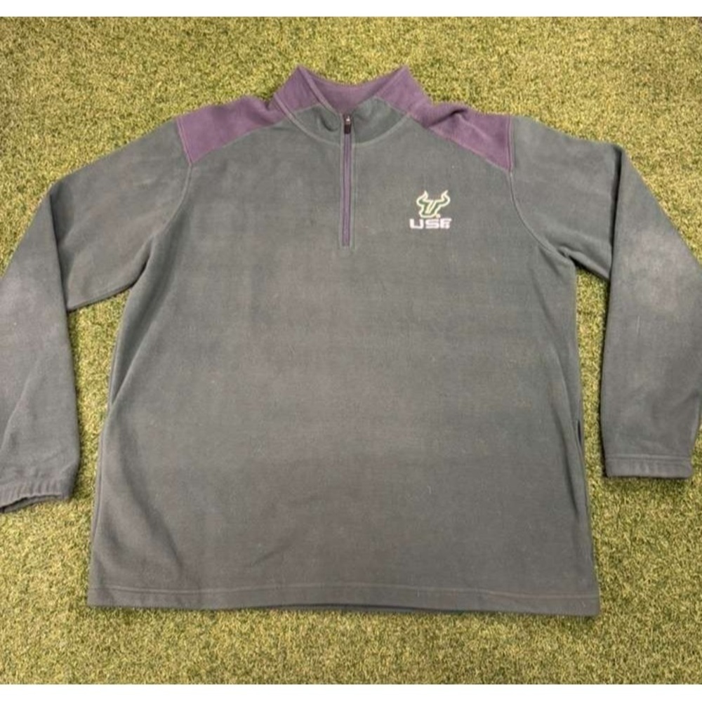 USF Bulls Sweatshirt Men XL‎ Green Knights Apparel Quarter Zip
